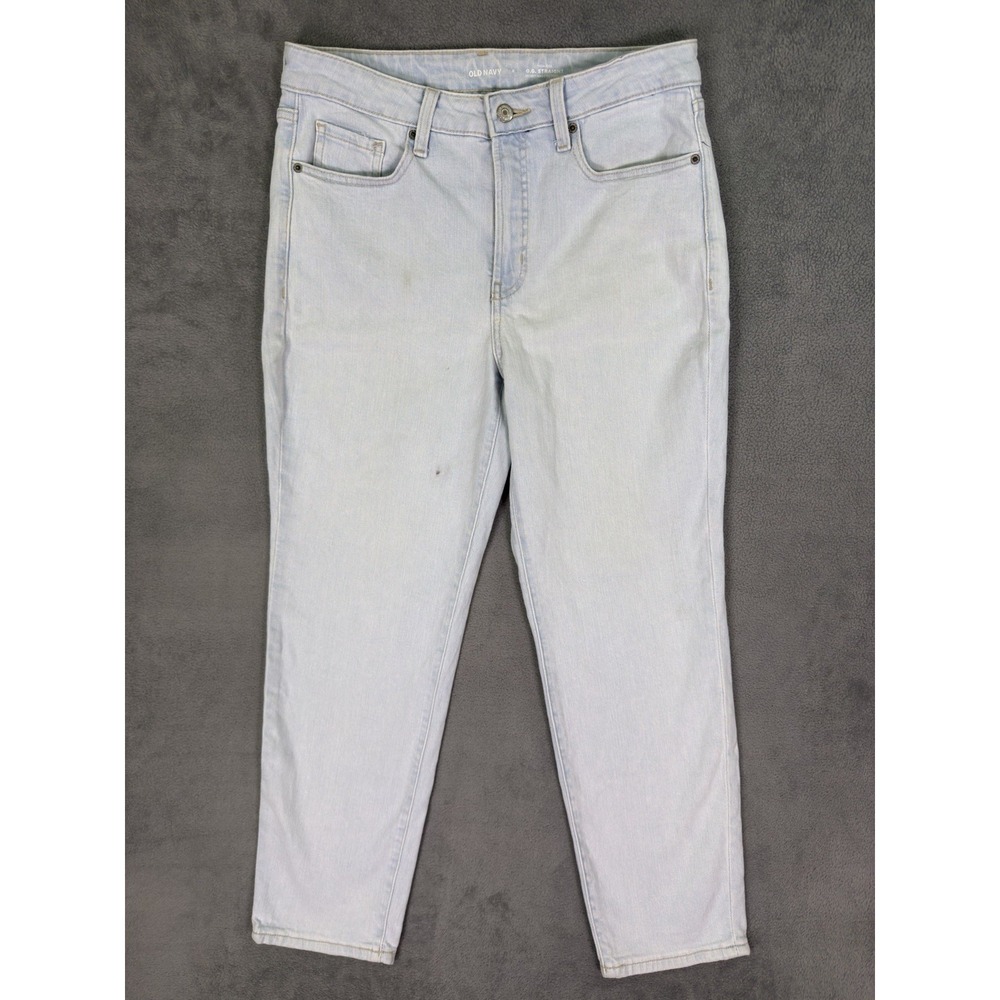 Old Navy Jeans Womens 8 Blue Light Wash High Rise OG Straight Denim